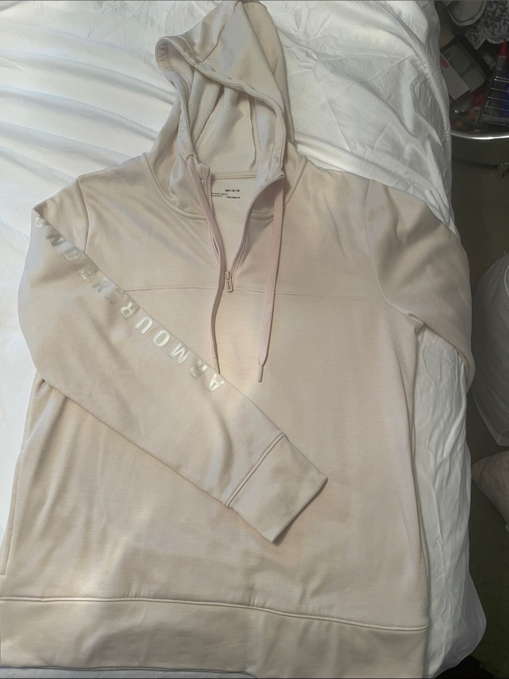 Under Armour Pale Pink Half-Zip Hooded Pullover
